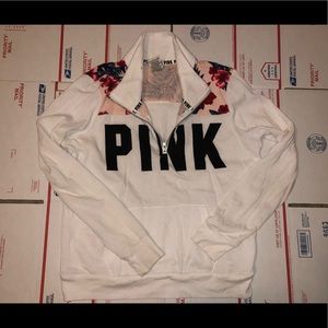 Pink Victoria’s Secret Floral/White Sweater